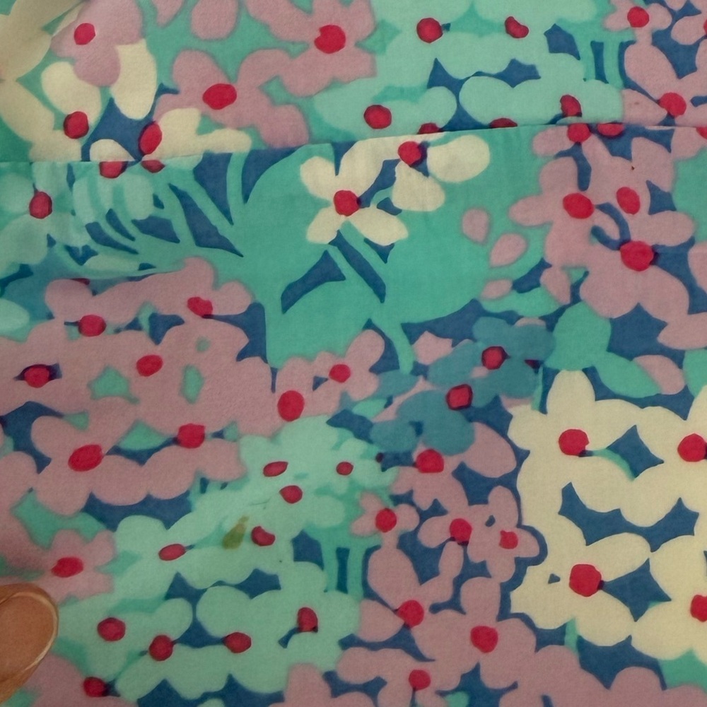 Lilly Pulitzer Strapless Floral Dress in Blue and Pink - Picture 10 of 10